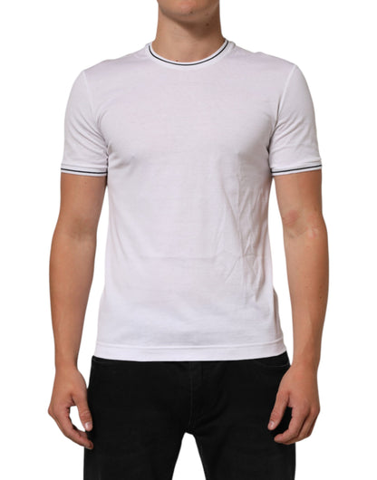 Dolce & Gabbana Weißes Kurzarm-Rundhals-T-Shirt für Männer Unterwäsche