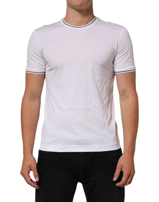 Dolce & Gabbana Weißes Kurzarm-Rundhals-T-Shirt für Männer Unterwäsche