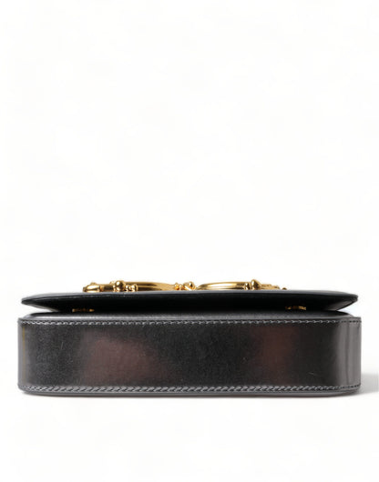 Dolce & Gabbana Metallic Silber Nappa Mini DG Mädchen Umhängetasche Borse