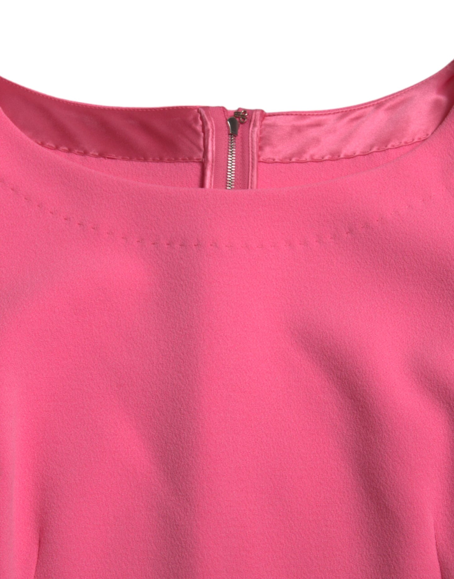 Dolce & Gabbana Rosa Polyester Langärmeliges Etuikleid Midikleid