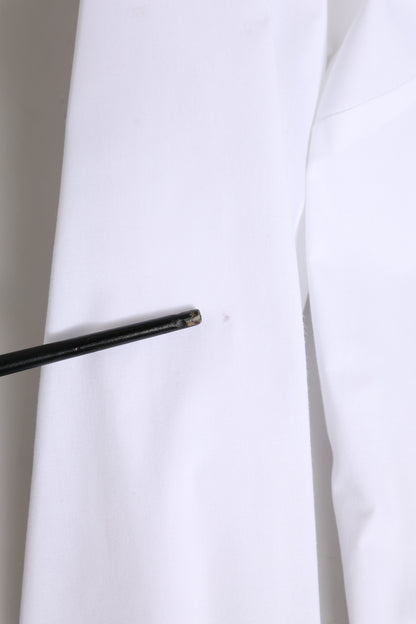 Dolce & Gabbana Weißes Baumwoll-Kragenhemd mit Knopfleiste