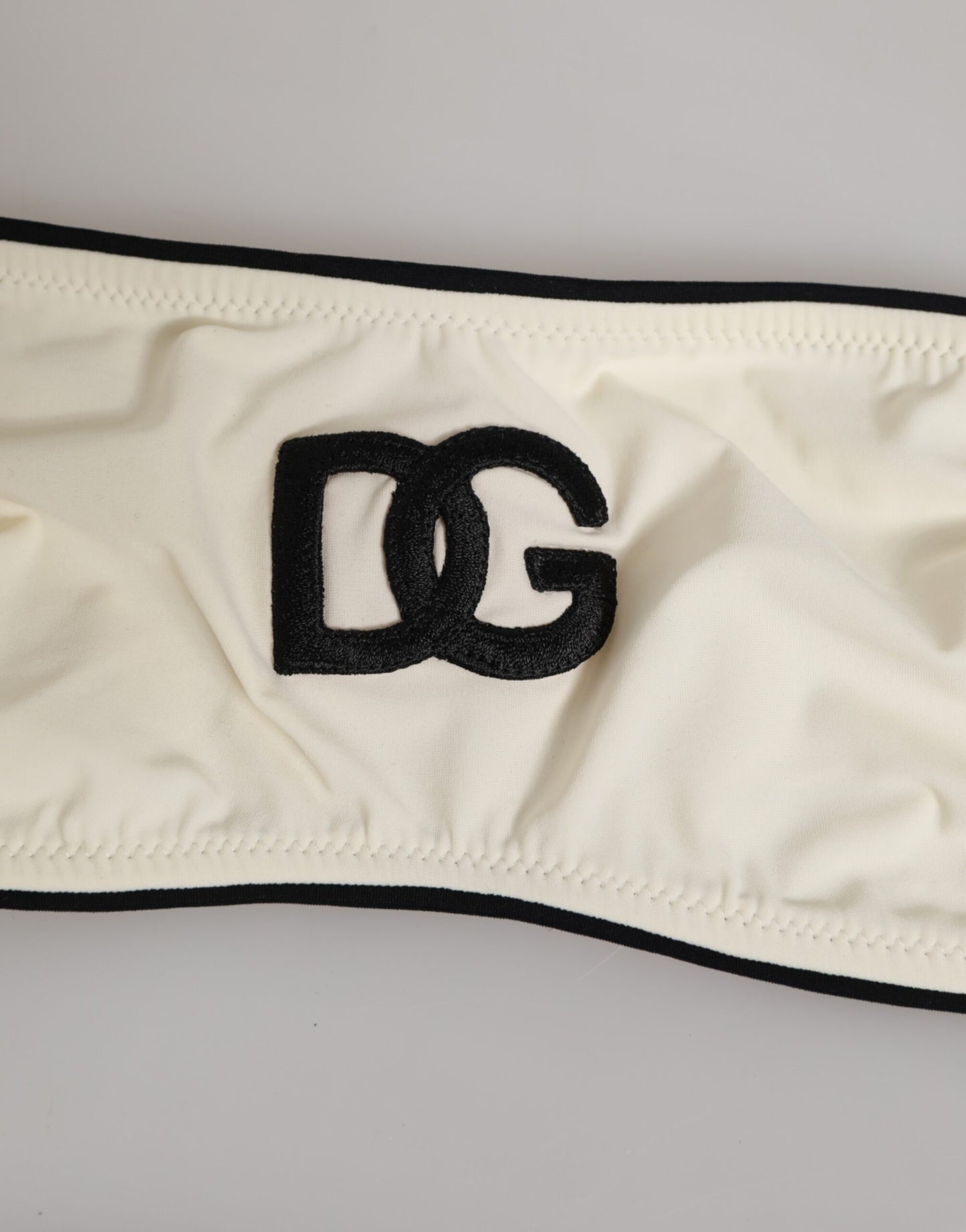Dolce & Gabbana Beige Logo-Badeanzug 2 Stück Oberteil Unterteil Bademode