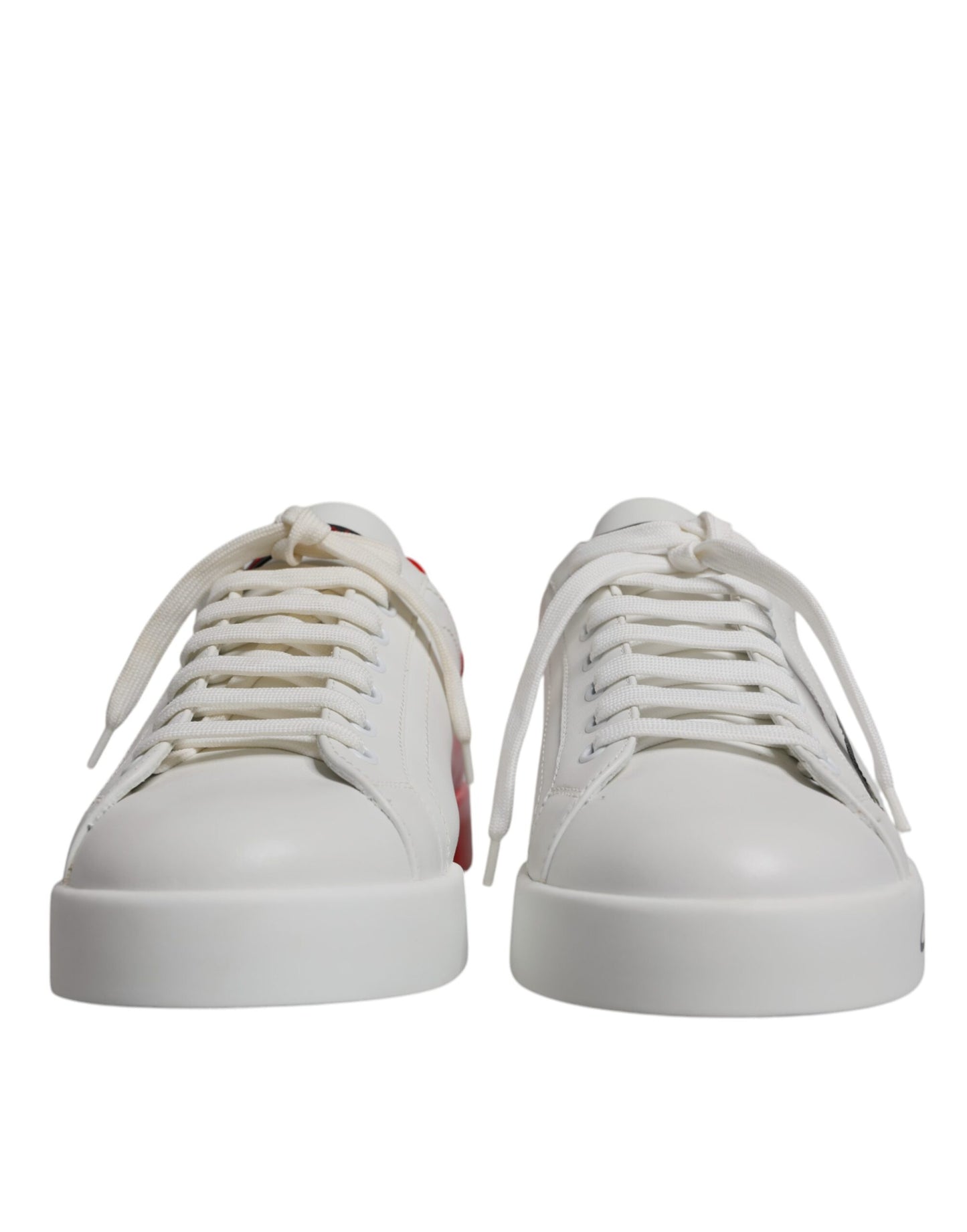 Dolce & Gabbana Weiß Rot Portofino Low Top Männer Turnschuhe Schuhe