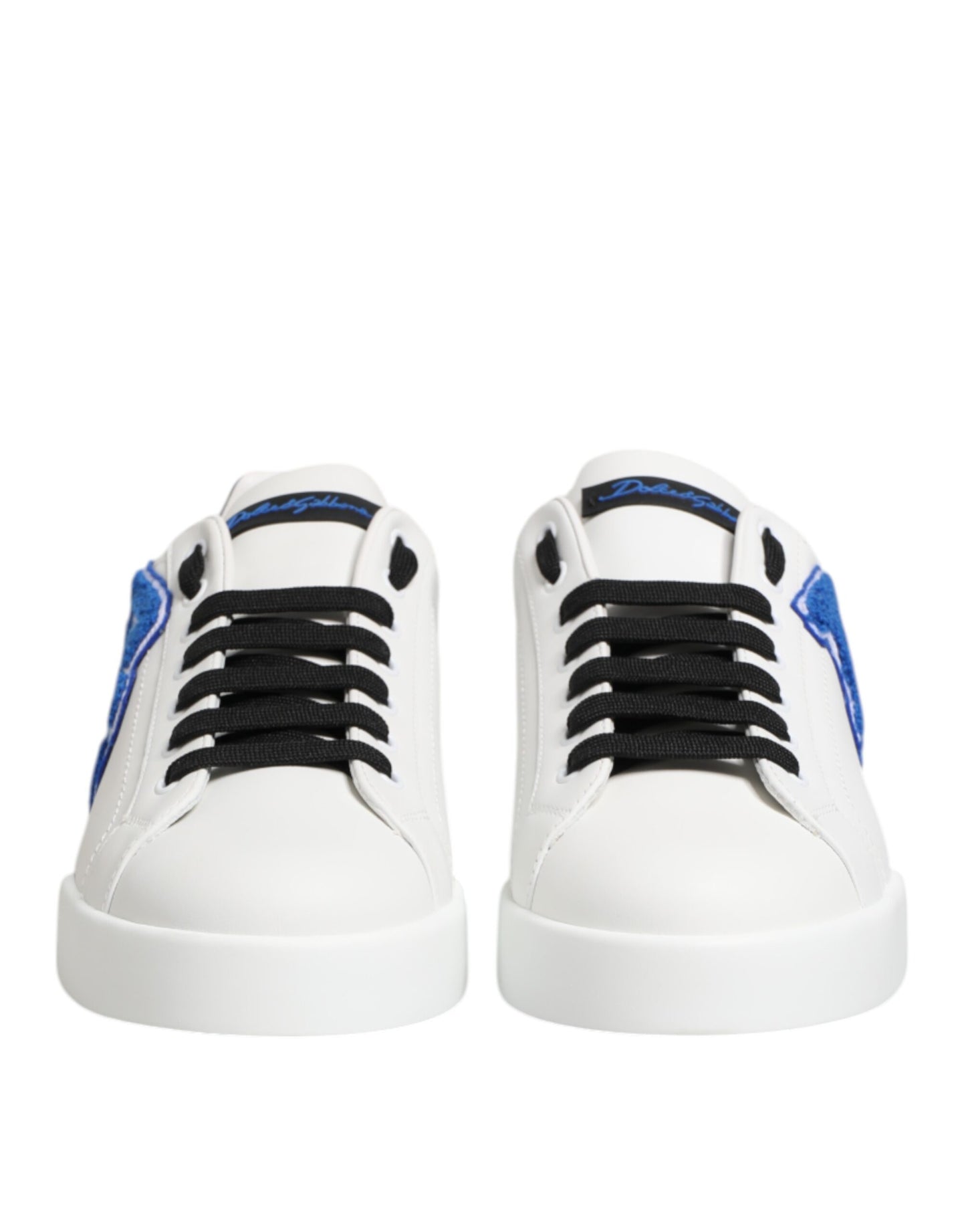 Dolce & Gabbana Weißes Leder DG Logo Low Top Sneakers Schuhe