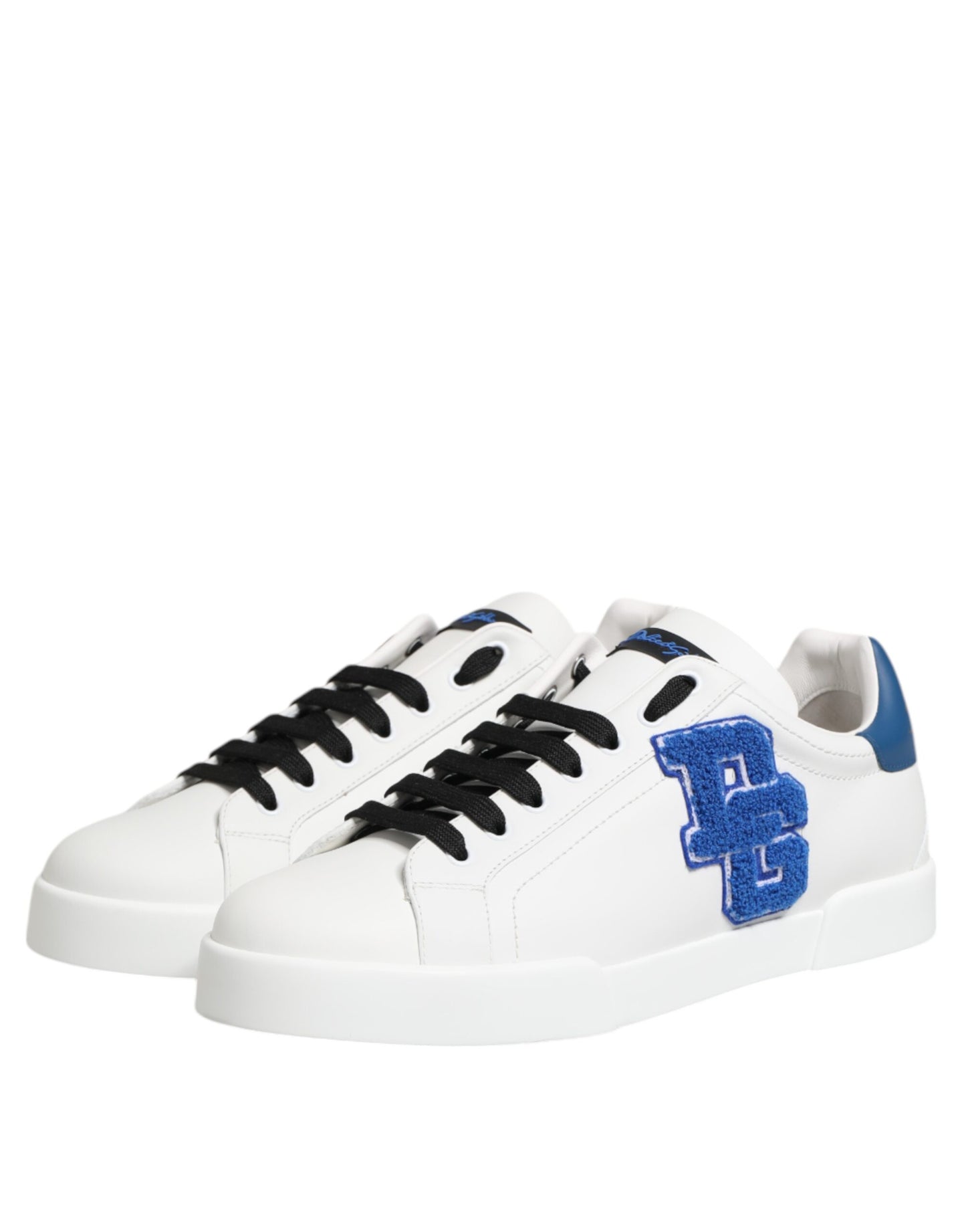 Dolce & Gabbana Weißes Leder DG Logo Low Top Sneakers Schuhe