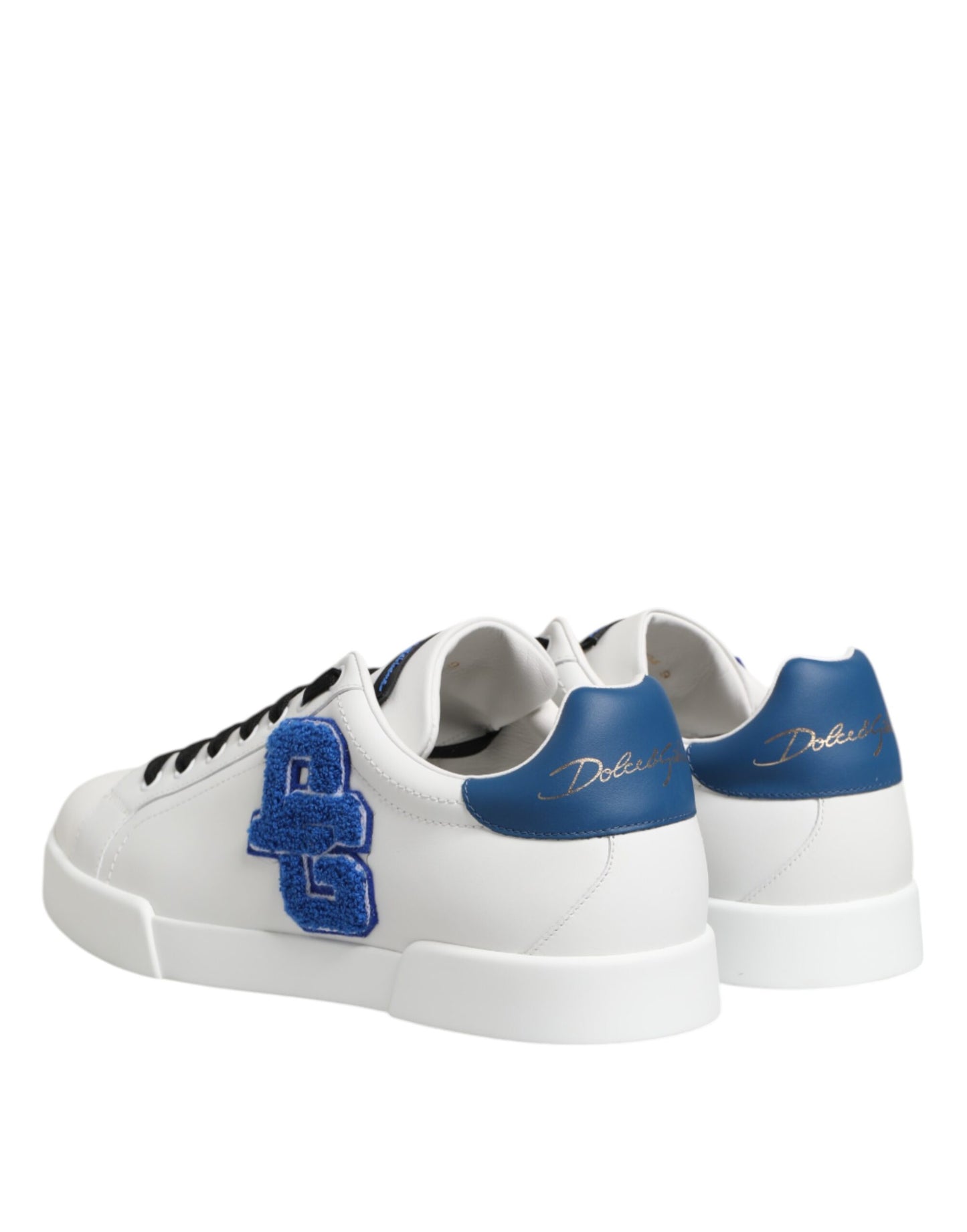 Dolce & Gabbana Weißes Leder DG Logo Low Top Sneakers Schuhe