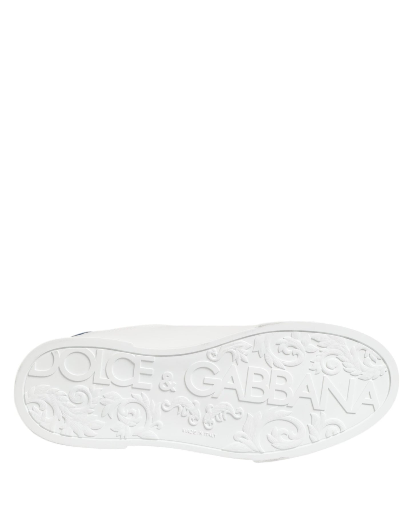 Dolce & Gabbana Weißes Leder DG Logo Low Top Sneakers Schuhe