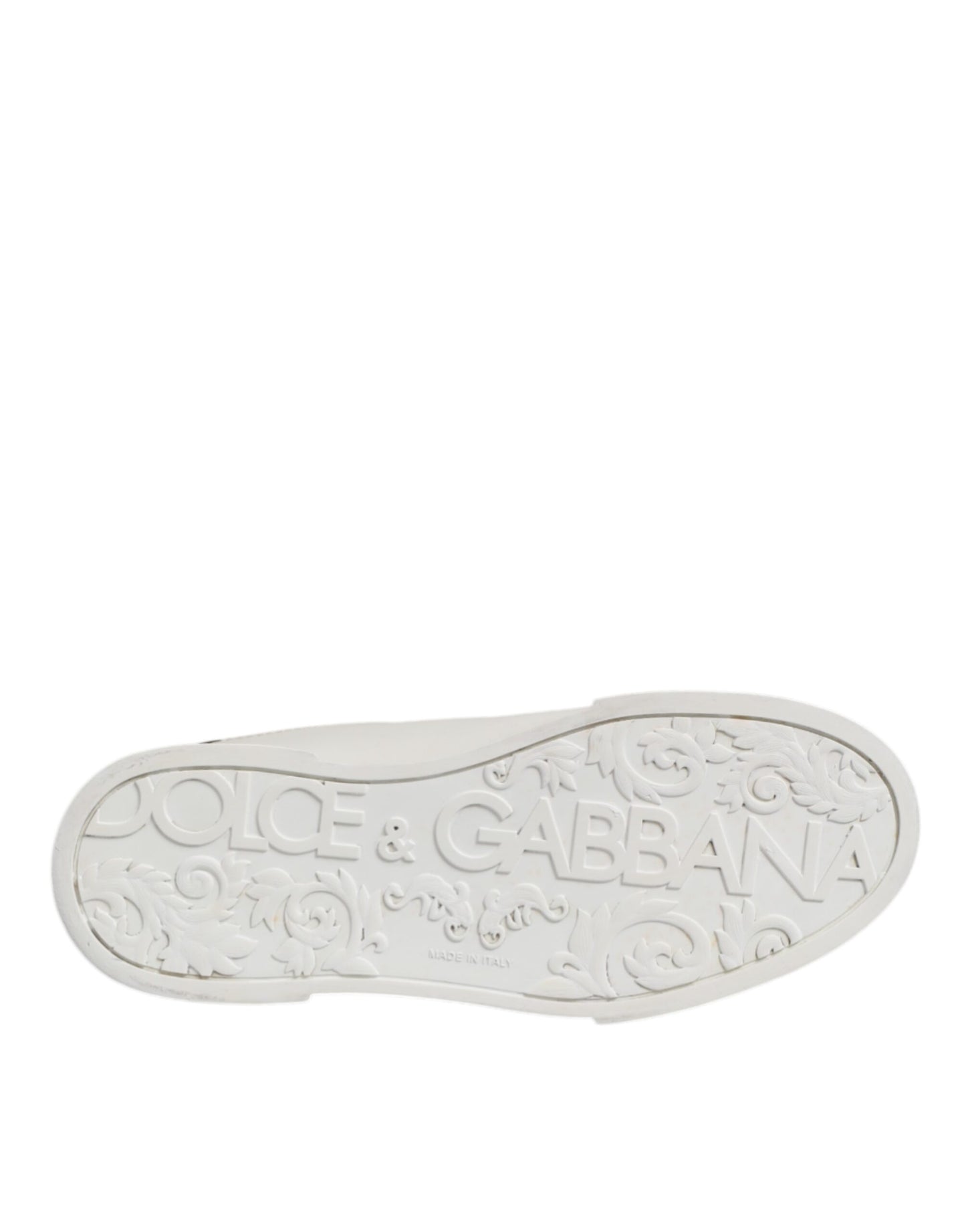 Dolce & Gabbana Weiß Schwarz Leder Low Top Männer Turnschuhe Schuhe