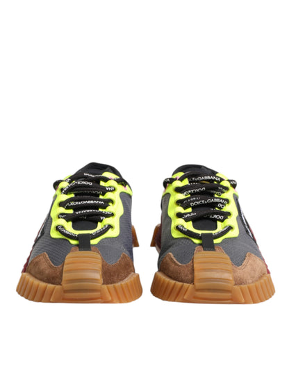 Dolce & Gabbana Multicolor Nylon Low Top NS1 Turnschuhe Schuhe