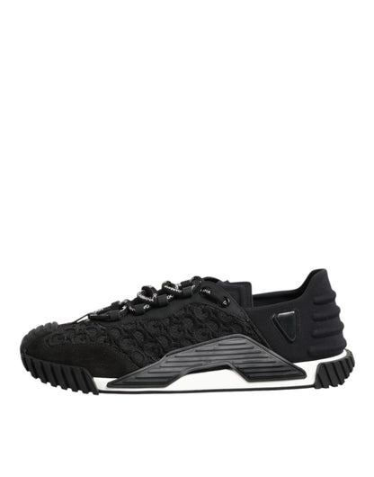 Dolce & Gabbana Schwarz Logo Lace Low Top NS1 Sneaker Schuhe
