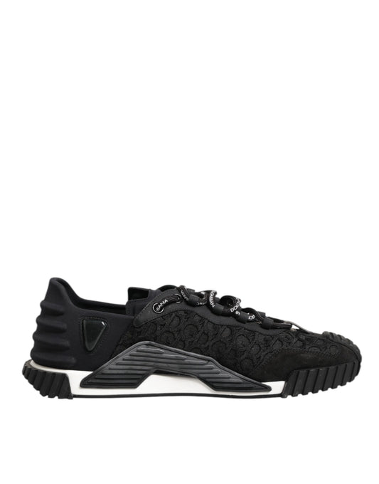 Dolce & Gabbana Schwarz Logo Lace Low Top NS1 Sneaker Schuhe