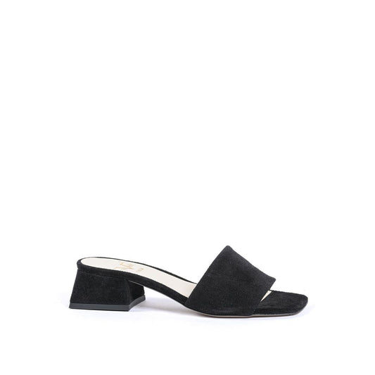19V69 Italia Schwarze Leder-Sandale