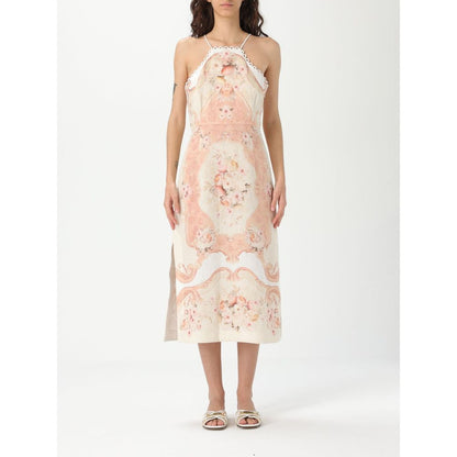 Twinset Multicolor Leinen Kleid