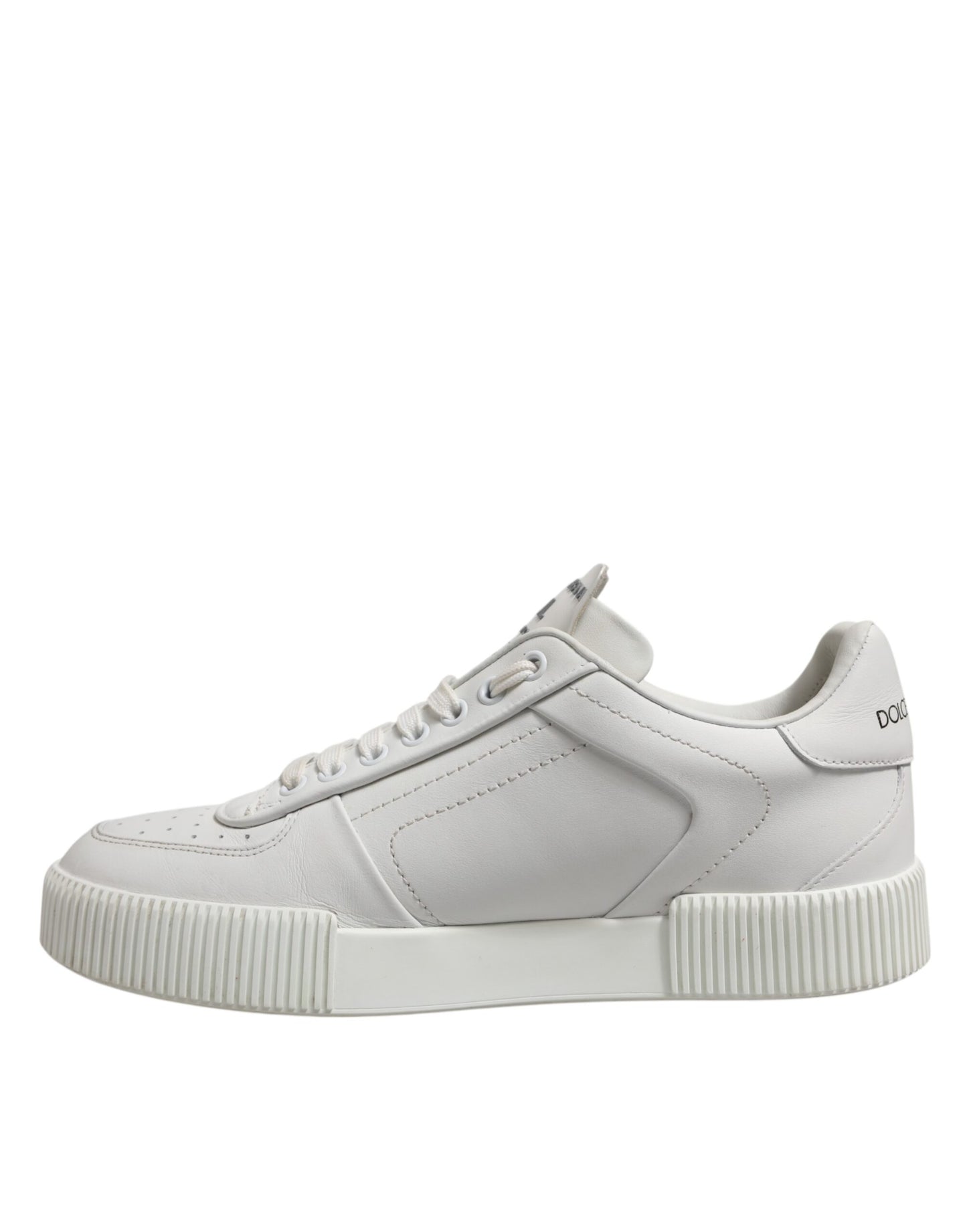 Dolce & Gabbana Weiß Leder MIAMI Low Top Turnschuhe Schuhe