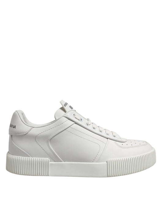 Dolce & Gabbana Weiß Leder MIAMI Low Top Turnschuhe Schuhe