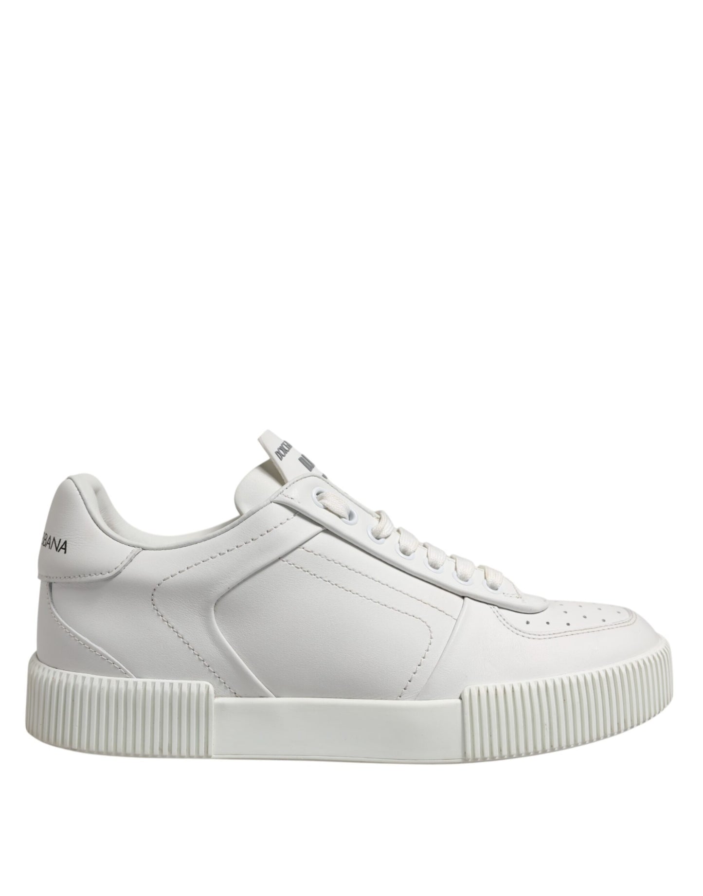 Dolce & Gabbana Weiß Leder MIAMI Low Top Turnschuhe Schuhe