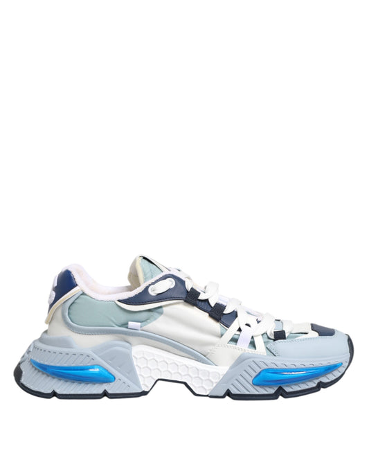 Dolce & Gabbana Weiß Blau Nylon Airmaster Turnschuhe Schuhe