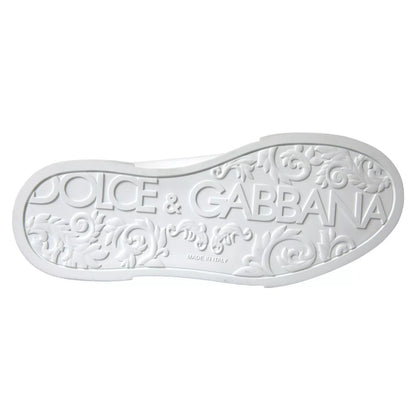 Dolce & Gabbana Weiße Kalbsleder Low Top Sneakers Schuhe