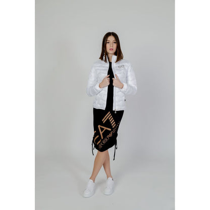 EA7 Emporio Armani Weiße Polyesterjacken &amp