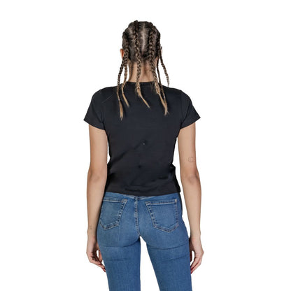Guess Active Schwarzes T-Shirt aus Baumwolle