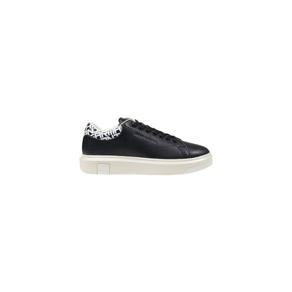 Armani Exchange Schwarzer und weißer Leder-Sneaker