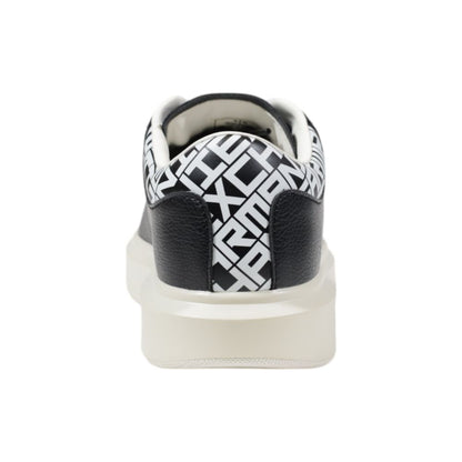 Armani Exchange Schwarzer und weißer Leder-Sneaker