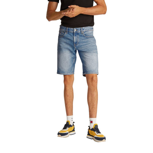 Tommy Hilfiger Jeans Hellblaue Bermudas aus recycelter Baumwolle