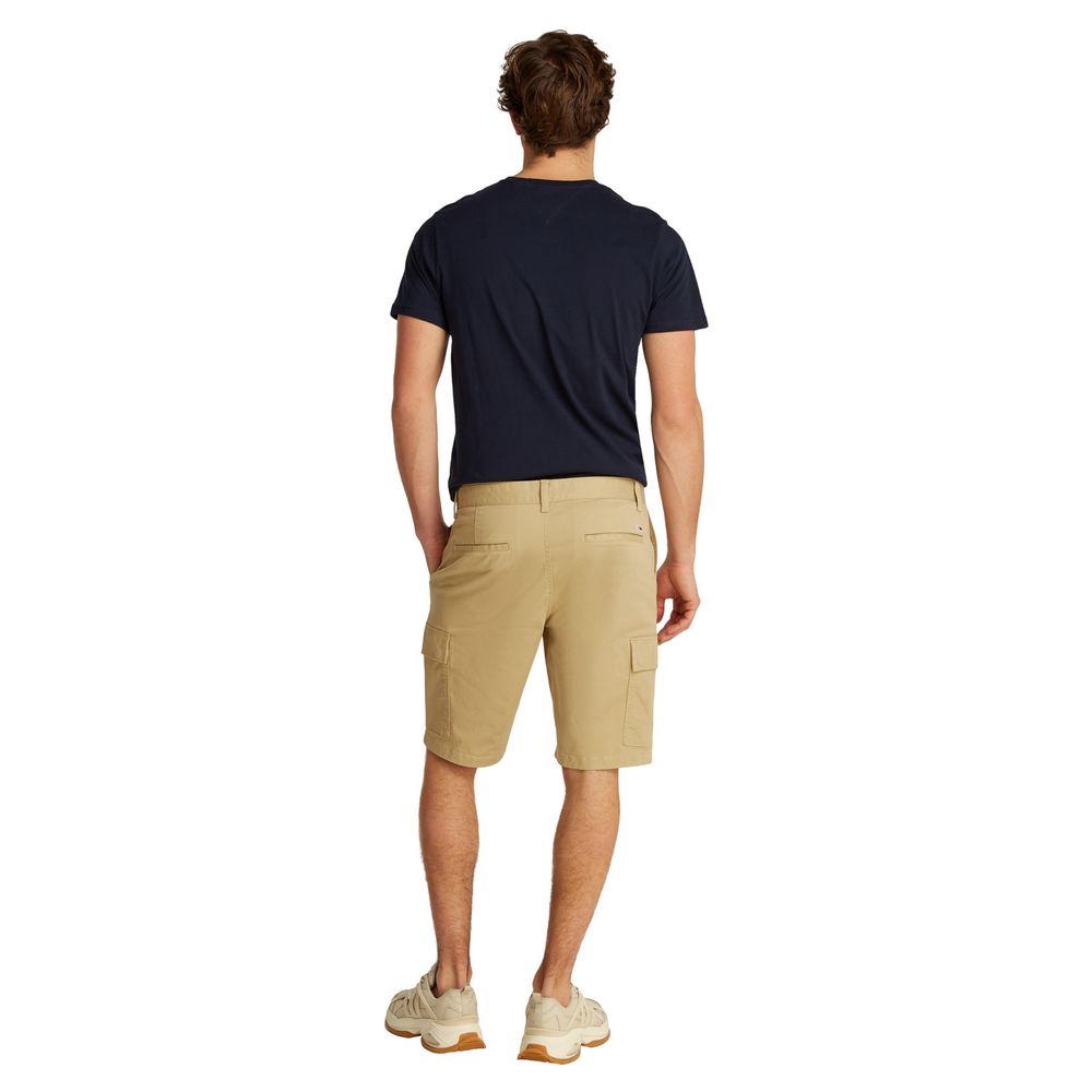 Tommy Hilfiger Jeans Beigefarbene Baumwoll-Bermudas