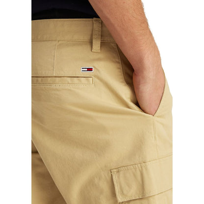 Tommy Hilfiger Jeans Beigefarbene Baumwoll-Bermudas