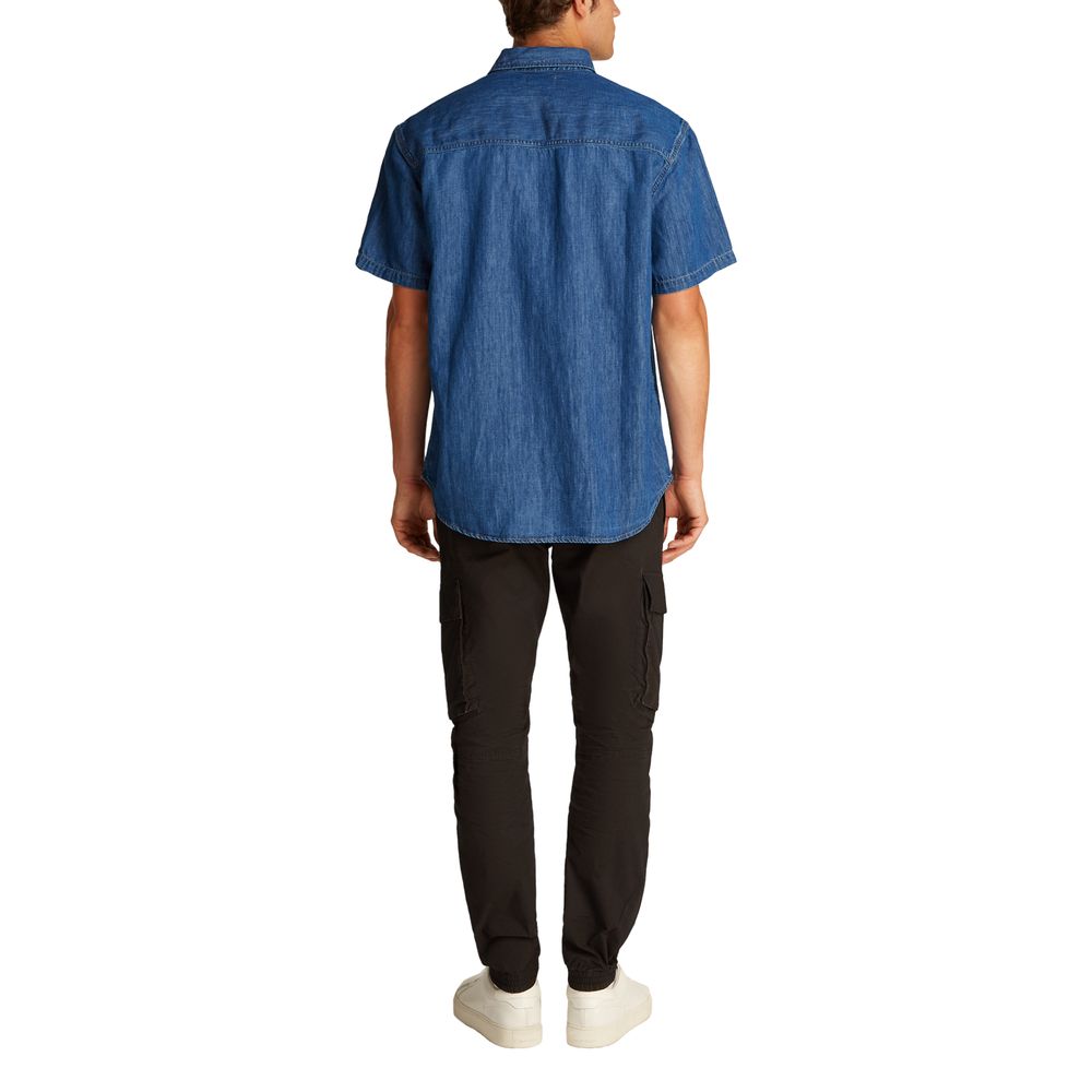 Calvin Klein Jeans Blaues Baumwollhemd