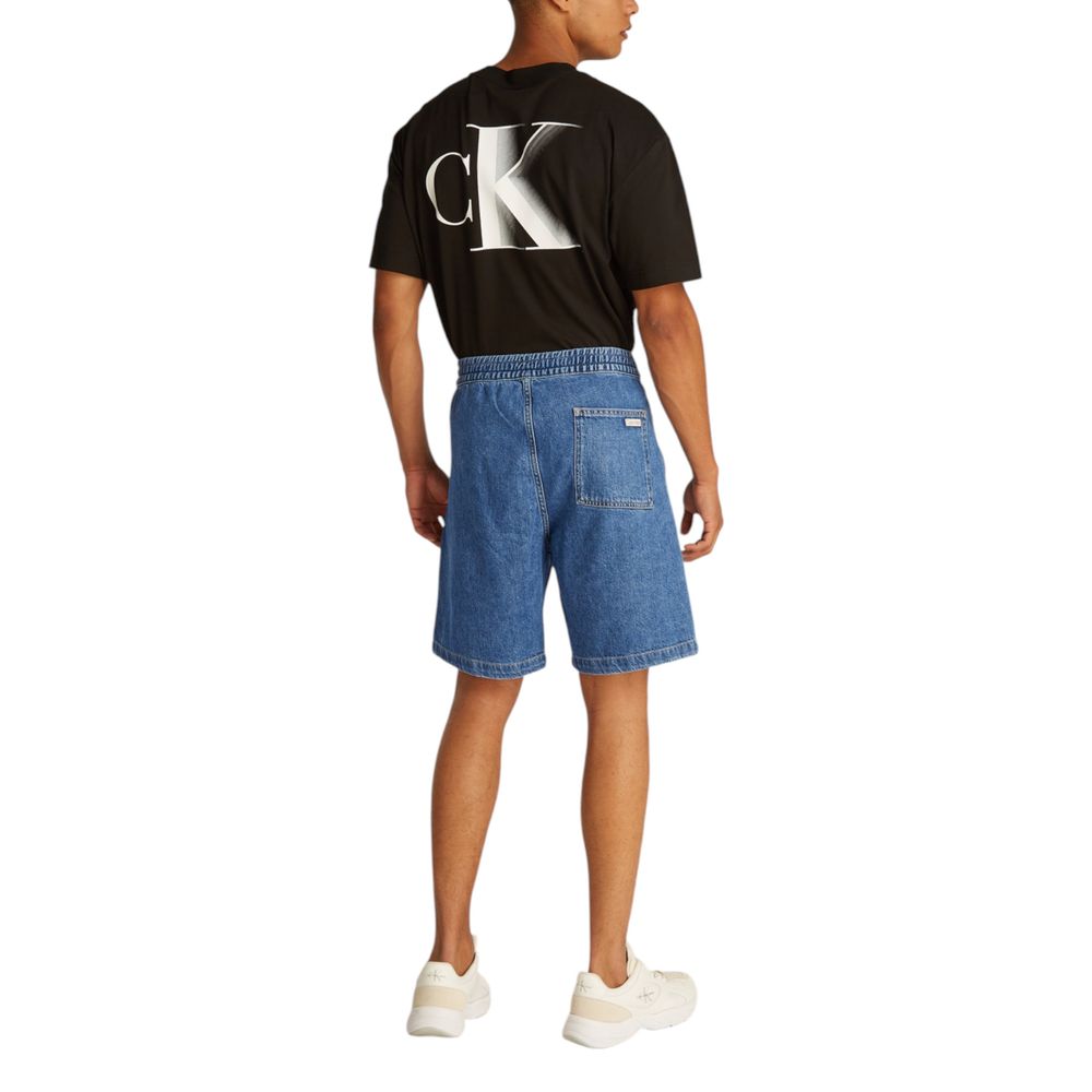 Calvin Klein Jeans Blaue Baumwoll-Bermudas