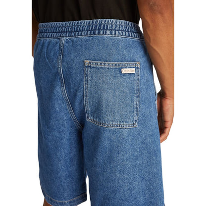 Calvin Klein Jeans Blaue Baumwoll-Bermudas