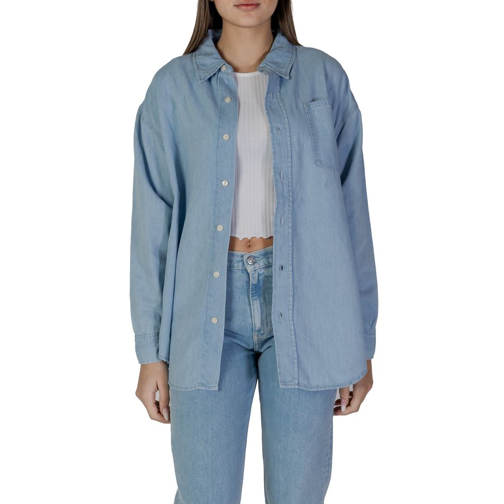 Calvin Klein Jeans Hellblaues Baumwollhemd