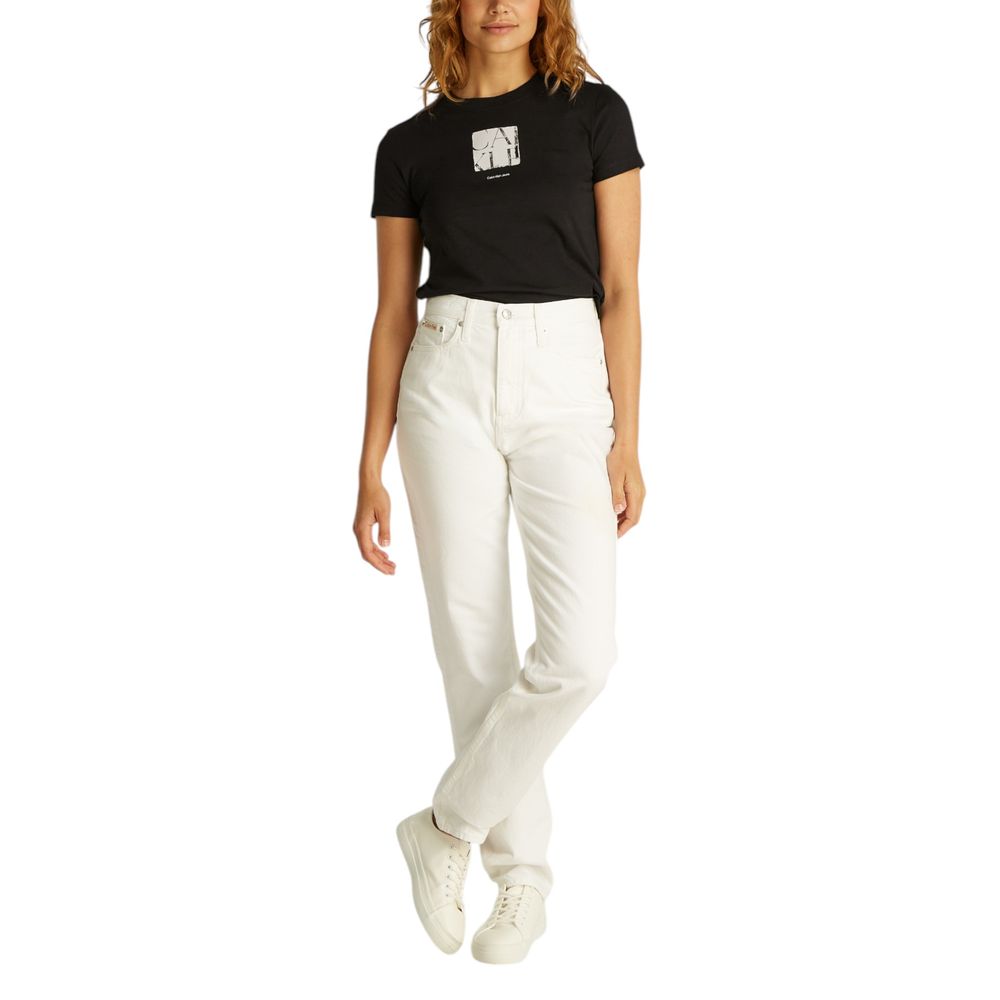 Calvin Klein Jeans Schwarzes T-Shirt aus recycelter Baumwolle