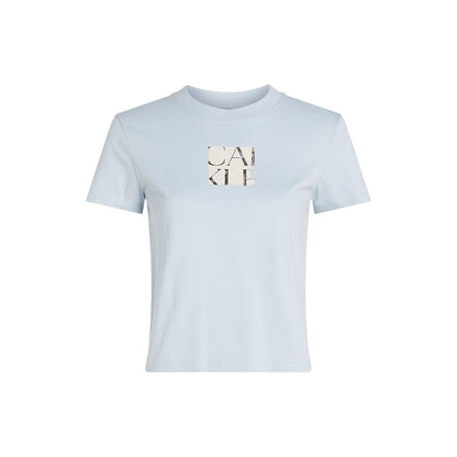 Calvin Klein Jeans Blaues T-Shirt aus recycelter Baumwolle