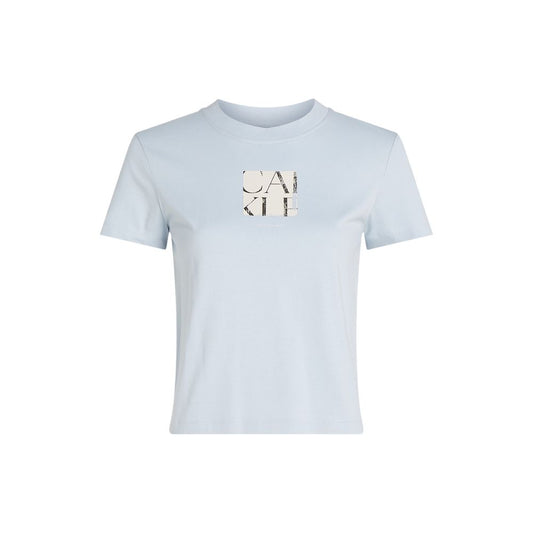 Calvin Klein Jeans Blaues T-Shirt aus recycelter Baumwolle