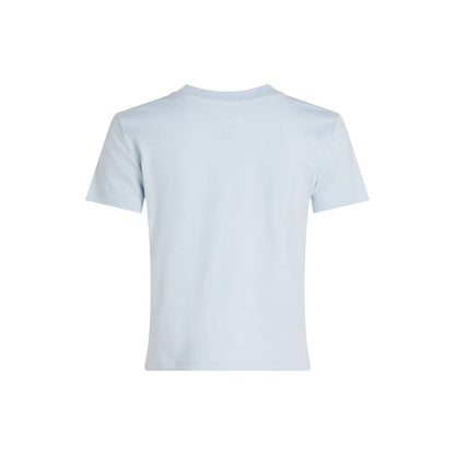 Calvin Klein Jeans Blaues T-Shirt aus recycelter Baumwolle