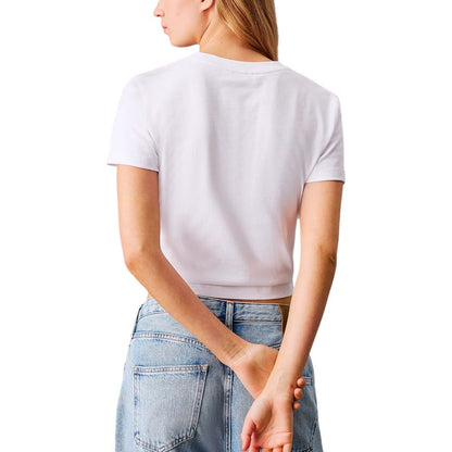 Calvin Klein Jeans Weißes T-Shirt aus recycelter Baumwolle