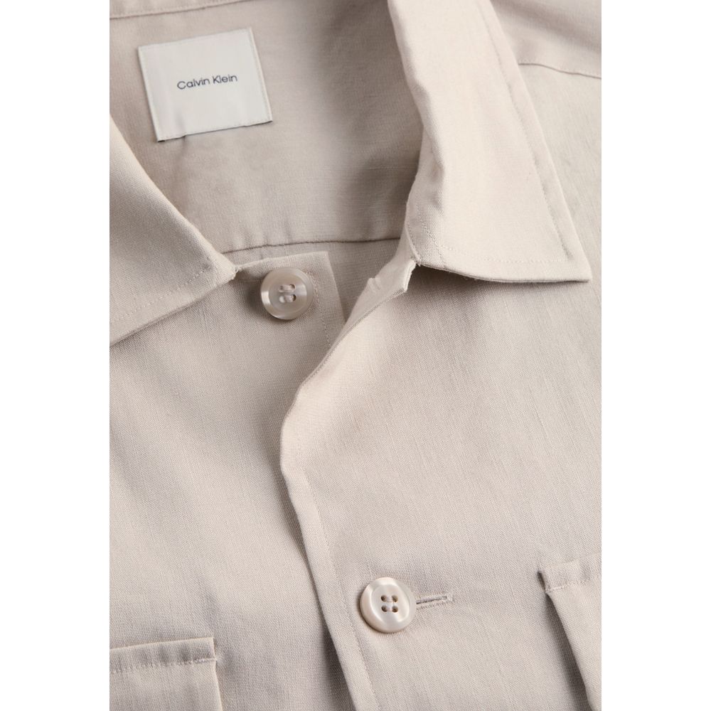 Calvin Klein Beige Lyocell-Hemd