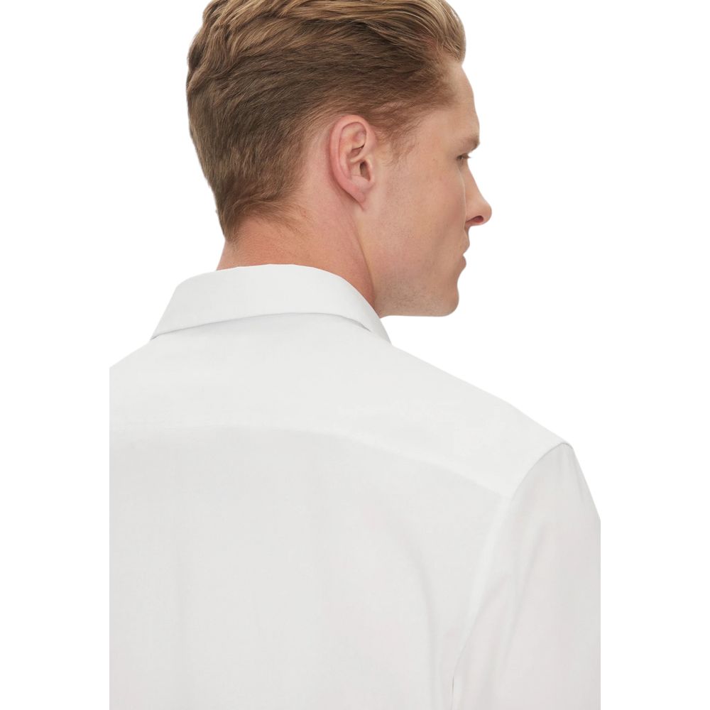 Calvin Klein Weißes Bio-Baumwoll-Kurzarmhemd