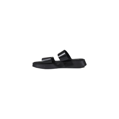 Calvin Klein Jeans Schwarze Leder-Sandale