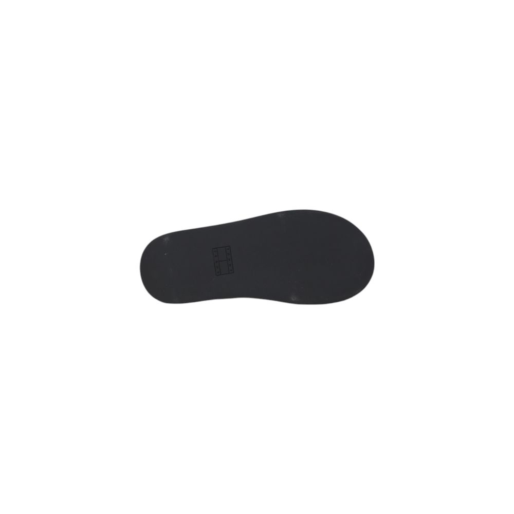 Tommy Hilfiger Jeans Schwarze Leder-Sandale