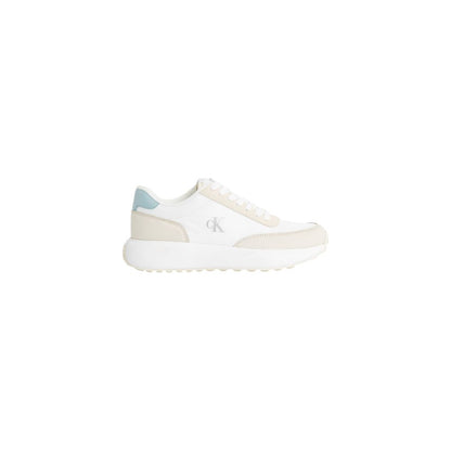 Calvin Klein Jeans Cremefarbene Leder-Sneaker