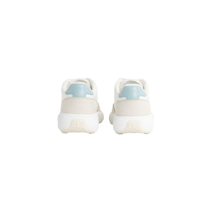 Calvin Klein Jeans Cremefarbene Leder-Sneaker