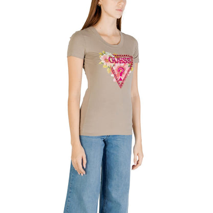 Guess T-Shirt aus grüner Baumwolle