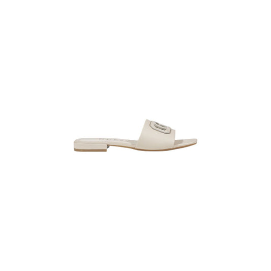 Guess Cremefarbene Leder-Sandale