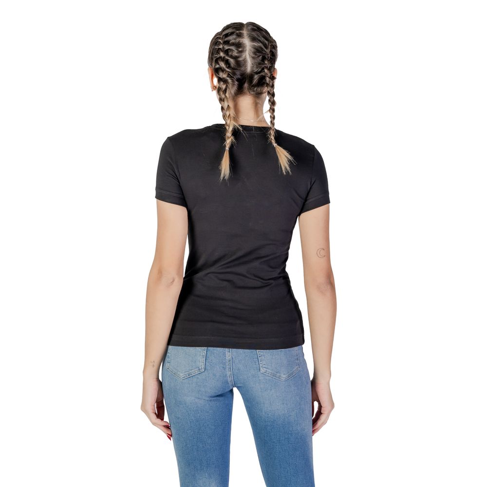 Guess Schwarzes T-Shirt aus Baumwolle