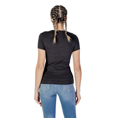 Guess Schwarzes T-Shirt aus Baumwolle