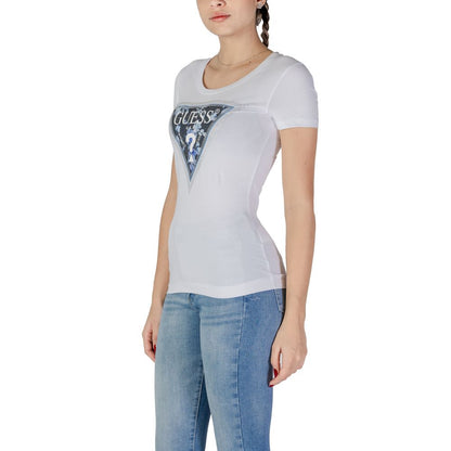Guess T-Shirt aus weißer Baumwolle