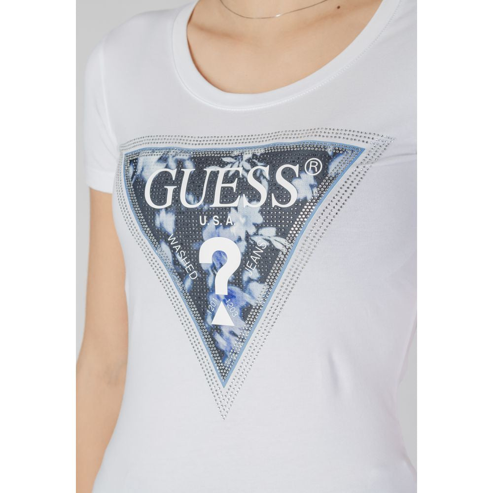Guess T-Shirt aus weißer Baumwolle